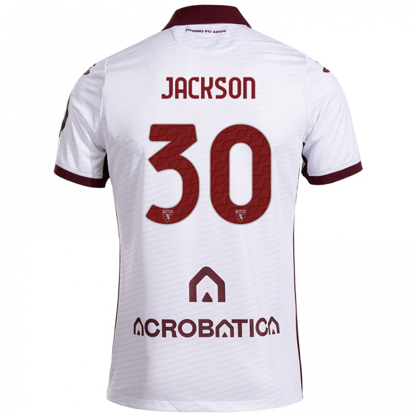 Niño Camiseta Michael Jackson #30 Blanco Granate 2ª Equipación 2024/25 La Camisa Argentina