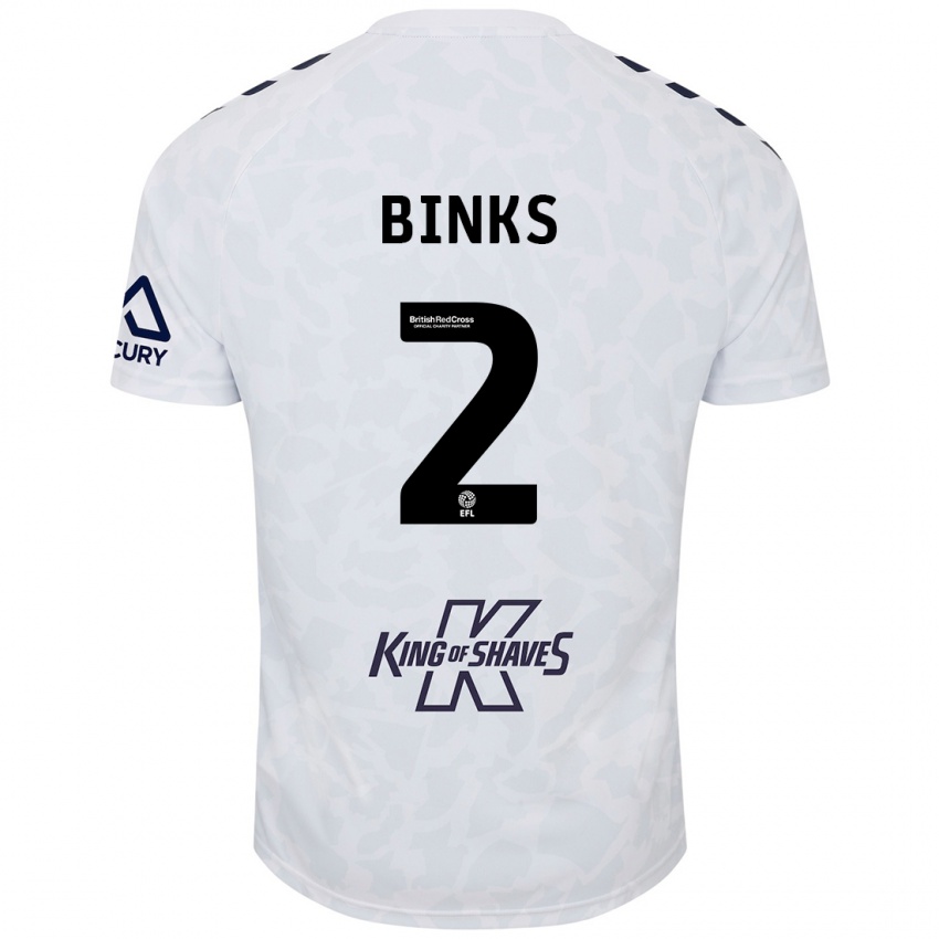 Niño Camiseta Luis Binks #2 Blanco 2ª Equipación 2024/25 La Camisa Argentina