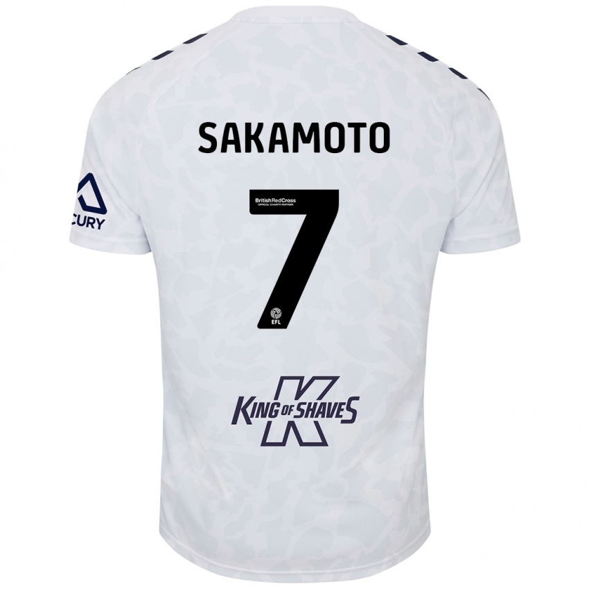 Niño Camiseta Tatsuhiro Sakamoto #7 Blanco 2ª Equipación 2024/25 La Camisa Argentina