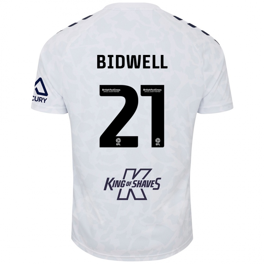 Niño Camiseta Jake Bidwell #21 Blanco 2ª Equipación 2024/25 La Camisa Argentina