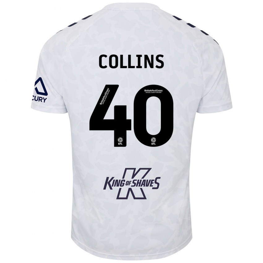 Niño Camiseta Brad Collins #40 Blanco 2ª Equipación 2024/25 La Camisa Argentina