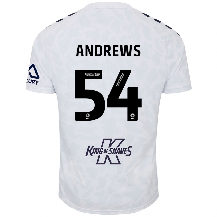 Niño Camiseta Kai Andrews #54 Blanco 2ª Equipación 2024/25 La Camisa Argentina