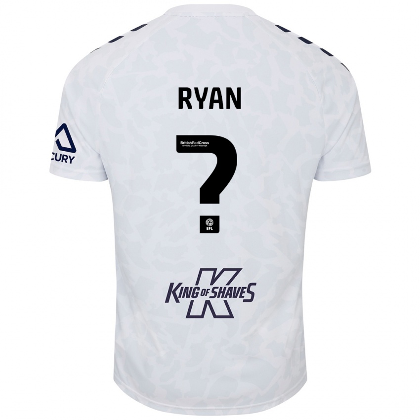 Niño Camiseta Kain Ryan #0 Blanco 2ª Equipación 2024/25 La Camisa Argentina