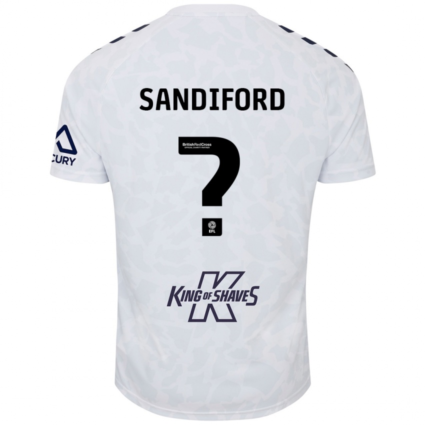 Niño Camiseta Greg Sandiford #0 Blanco 2ª Equipación 2024/25 La Camisa Argentina