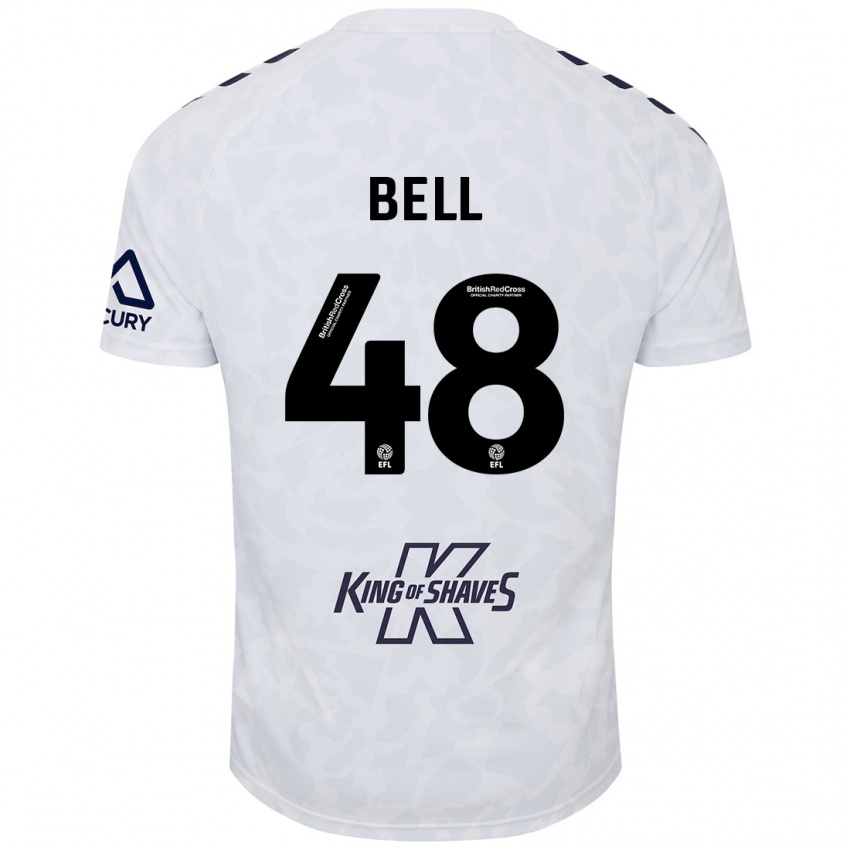 Niño Camiseta Luke Bell #48 Blanco 2ª Equipación 2024/25 La Camisa Argentina