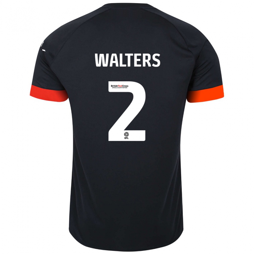 Niño Camiseta Reuell Walters #2 Negro Naranja 2ª Equipación 2024/25 La Camisa Argentina