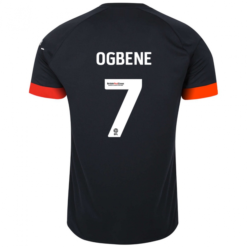 Niño Camiseta Chiedozie Ogbene #7 Negro Naranja 2ª Equipación 2024/25 La Camisa Argentina