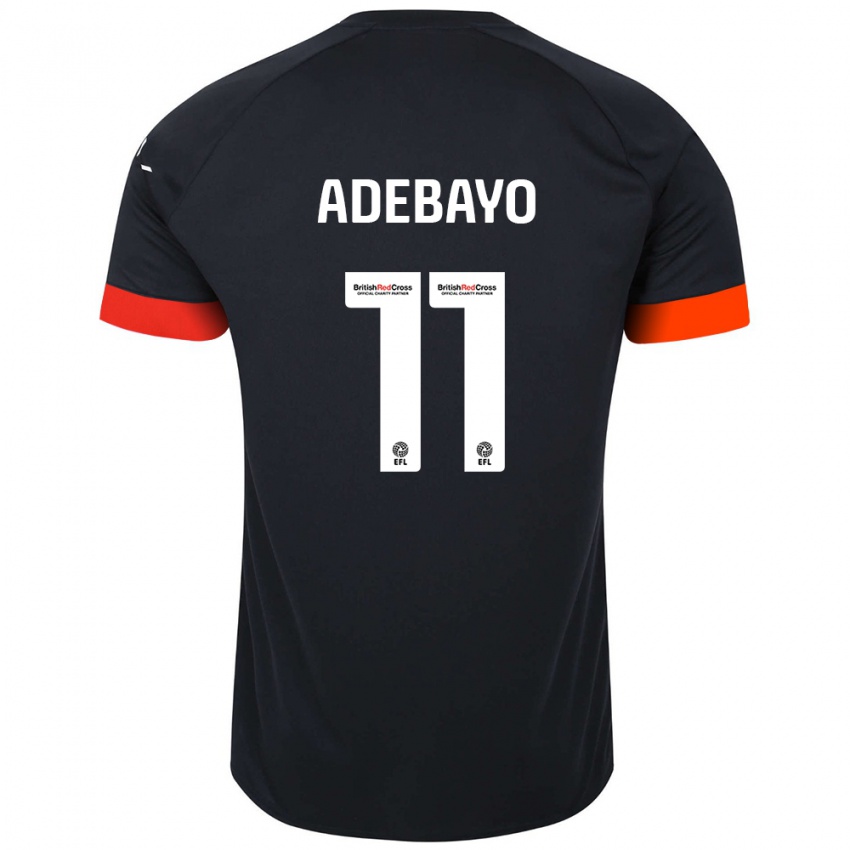 Niño Camiseta Elijah Adebayo #11 Negro Naranja 2ª Equipación 2024/25 La Camisa Argentina