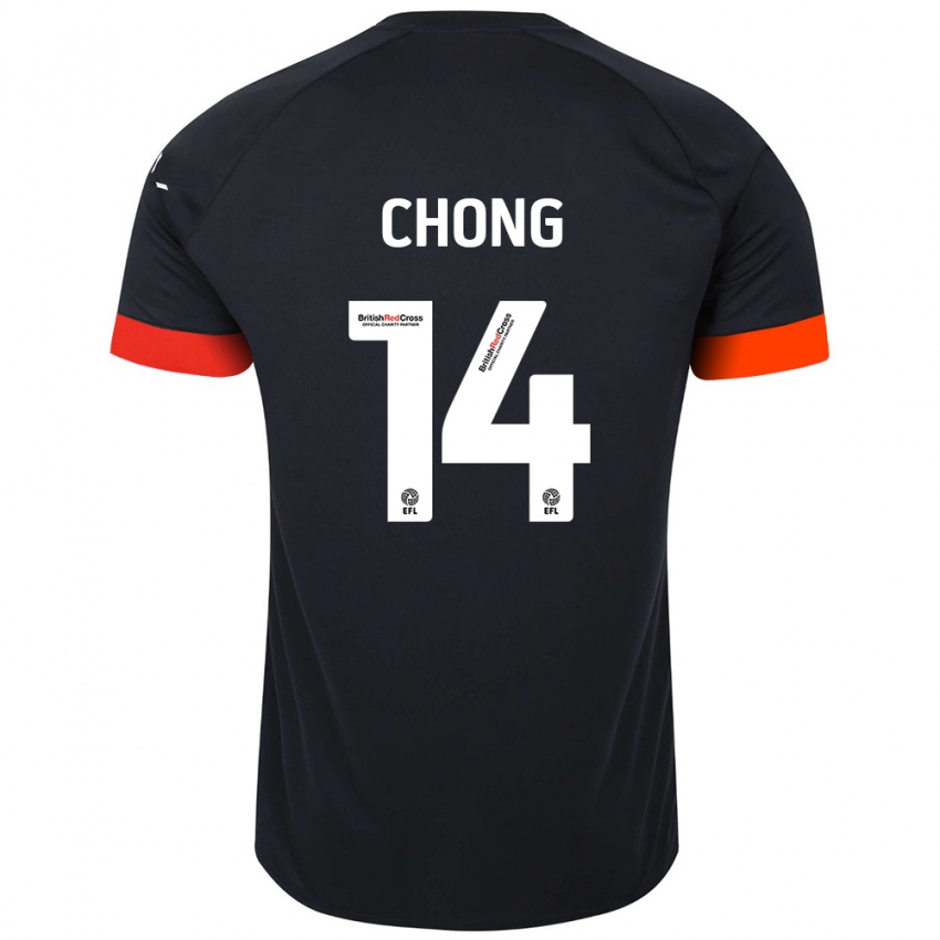 Niño Camiseta Tahith Chong #14 Negro Naranja 2ª Equipación 2024/25 La Camisa Argentina