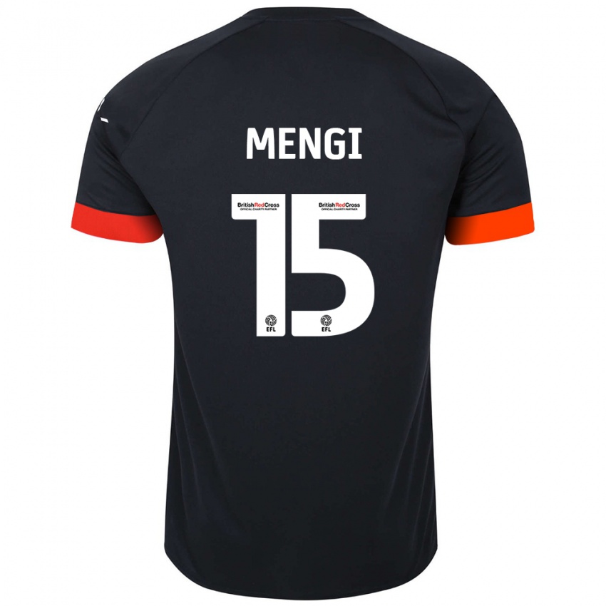 Niño Camiseta Teden Mengi #15 Negro Naranja 2ª Equipación 2024/25 La Camisa Argentina