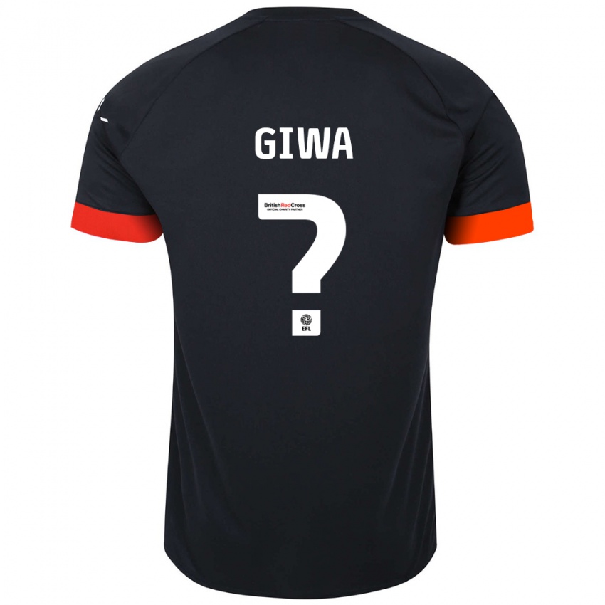 Niño Camiseta Tyrell Giwa #0 Negro Naranja 2ª Equipación 2024/25 La Camisa Argentina