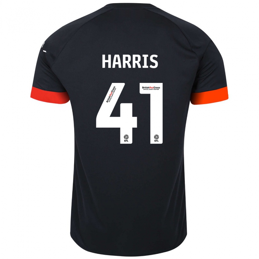 Niño Camiseta Taylan Harris #41 Negro Naranja 2ª Equipación 2024/25 La Camisa Argentina