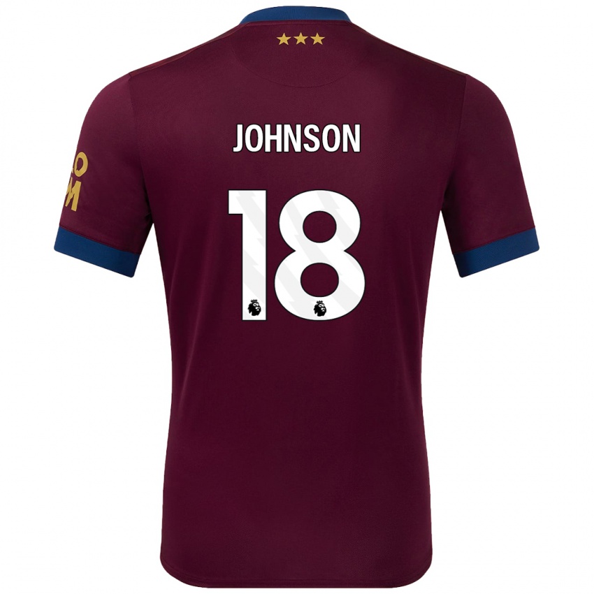 Niño Camiseta Ben Johnson #18 Marrón 2ª Equipación 2024/25 La Camisa Argentina