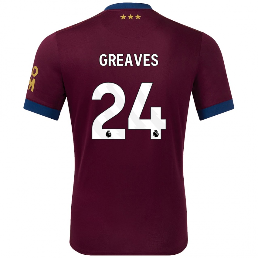 Niño Camiseta Jacob Greaves #24 Marrón 2ª Equipación 2024/25 La Camisa Argentina