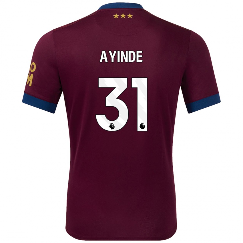 Niño Camiseta Leon Ayinde #31 Marrón 2ª Equipación 2024/25 La Camisa Argentina