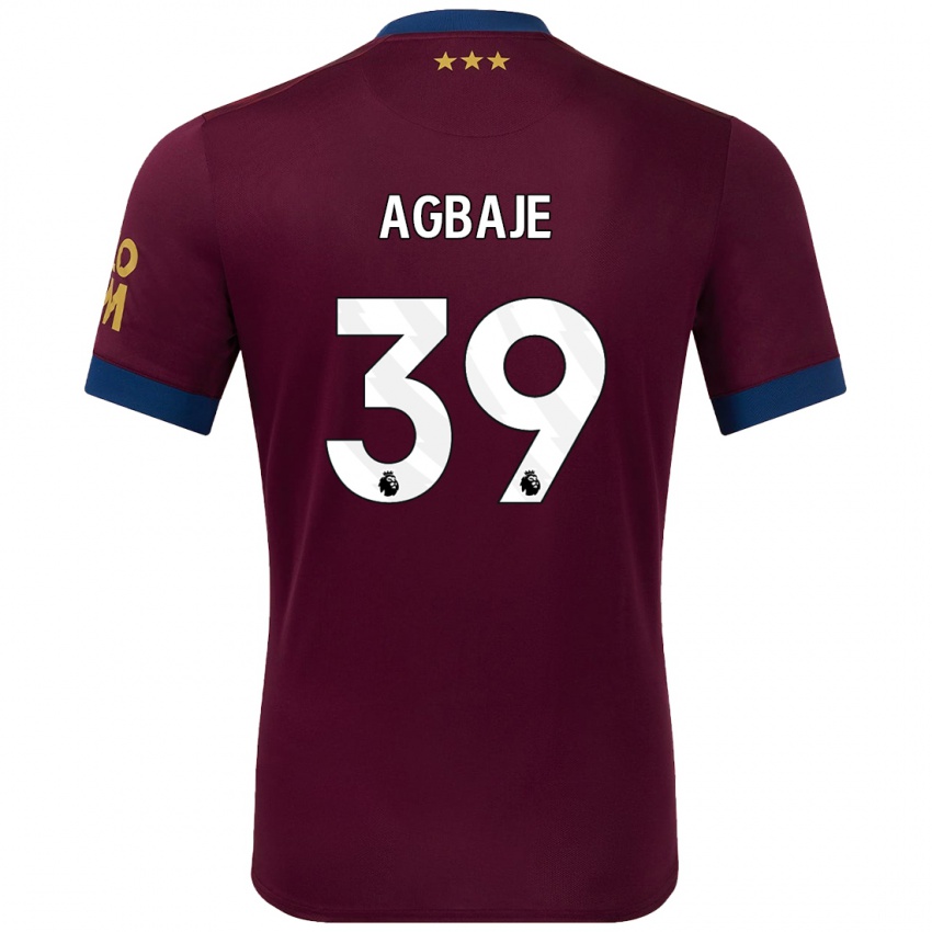 Niño Camiseta Edwin Agbaje #39 Marrón 2ª Equipación 2024/25 La Camisa Argentina