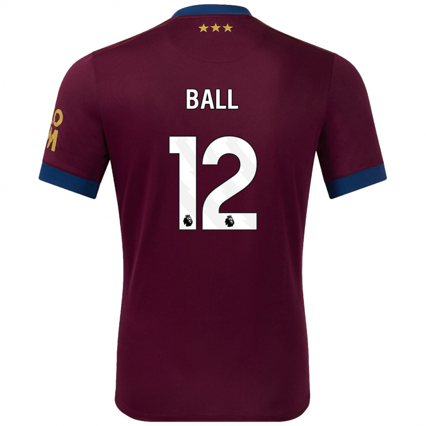 Niño Camiseta Dominic Ball #12 Marrón 2ª Equipación 2024/25 La Camisa Argentina