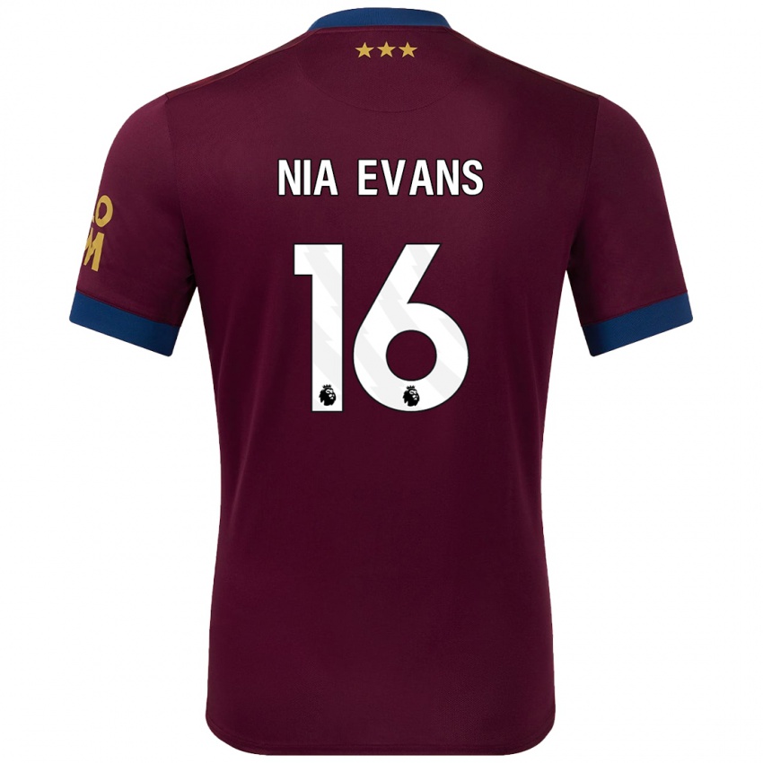 Niño Camiseta Nia Evans #16 Marrón 2ª Equipación 2024/25 La Camisa Argentina