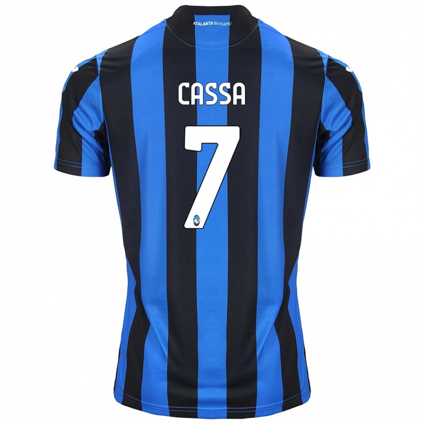 Hombre Camiseta Federico Cassa #7 Azul Negro 1ª Equipación 2024/25 La Camisa Argentina