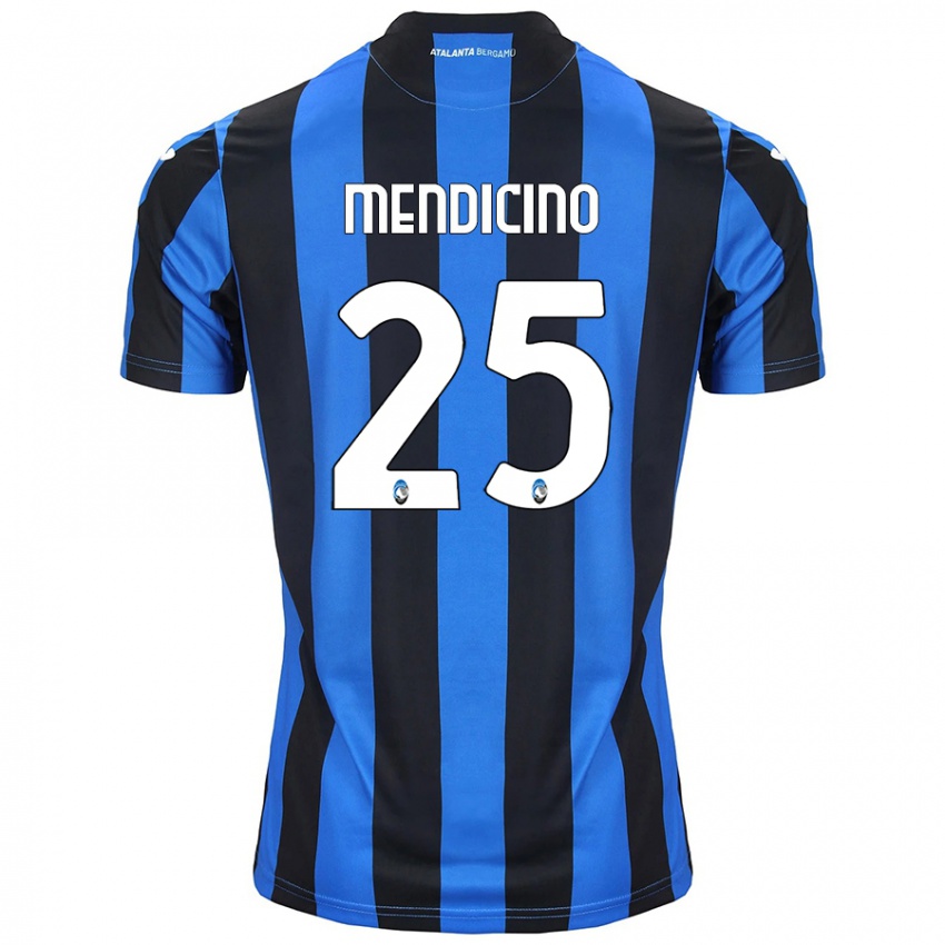 Hombre Camiseta Leonardo Mendicino #25 Azul Negro 1ª Equipación 2024/25 La Camisa Argentina