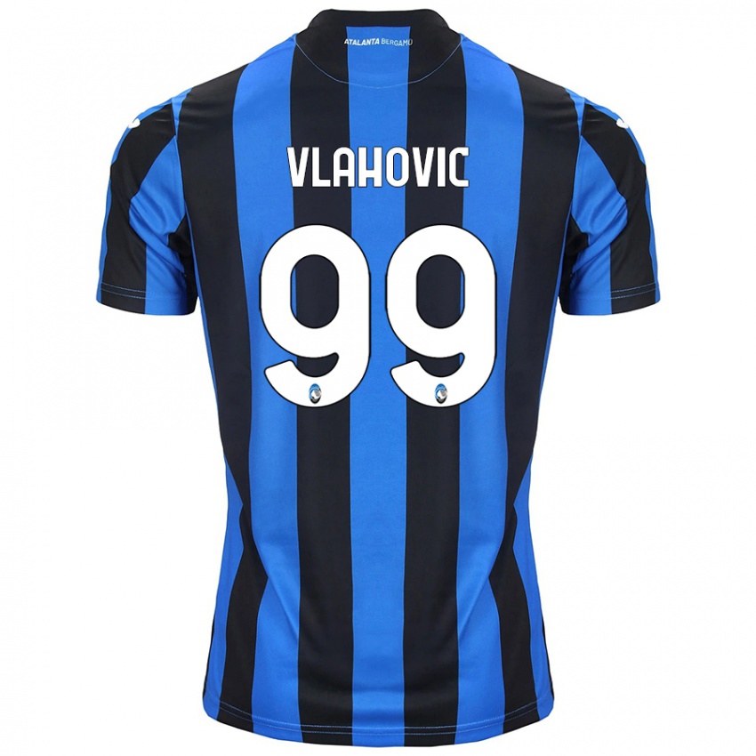 Hombre Camiseta Vanja Vlahovic #99 Azul Negro 1ª Equipación 2024/25 La Camisa Argentina