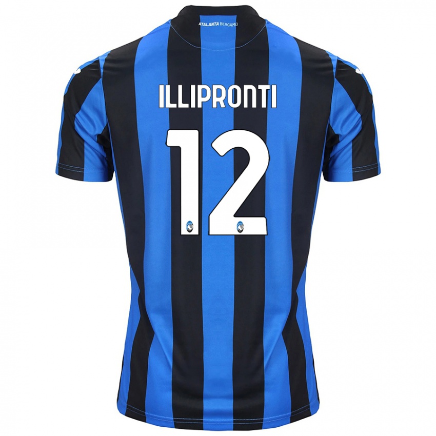 Hombre Camiseta Filippo Illipronti #12 Azul Negro 1ª Equipación 2024/25 La Camisa Argentina