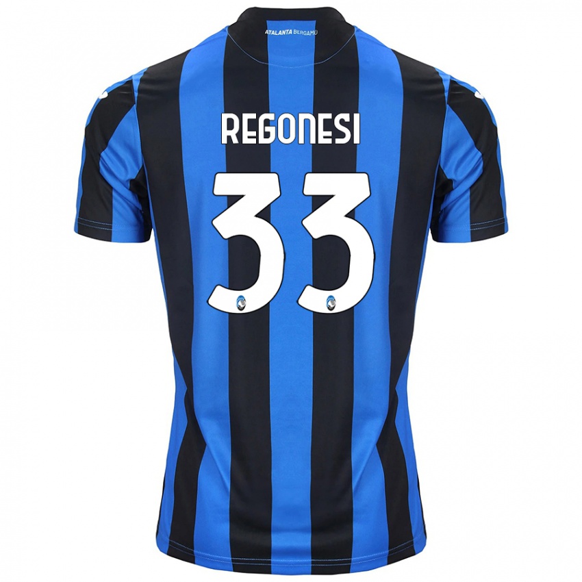 Hombre Camiseta Iacopo Regonesi #33 Azul Negro 1ª Equipación 2024/25 La Camisa Argentina