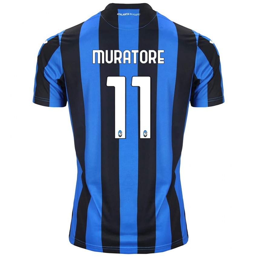 Hombre Camiseta Simone Muratore #11 Azul Negro 1ª Equipación 2024/25 La Camisa Argentina