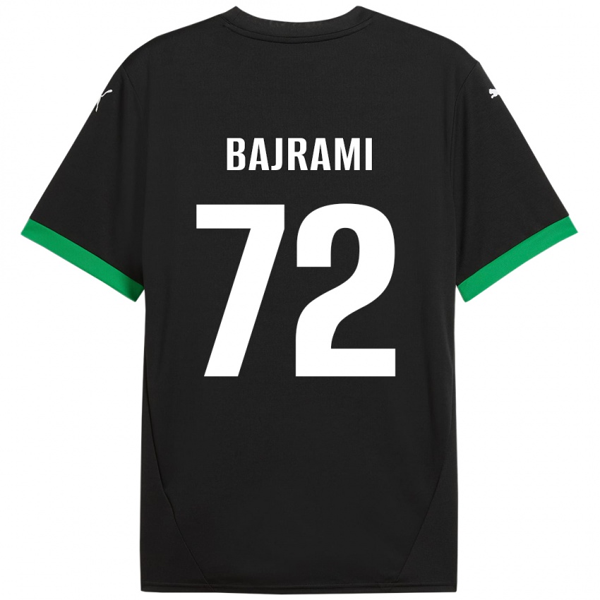 Hombre Camiseta Nedim Bajrami #72 Negro Verde Oscuro 1ª Equipación 2024/25 La Camisa Argentina