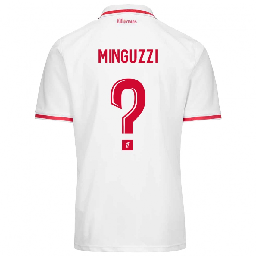 Hombre Camiseta Matteo Minguzzi #0 Blanco Rojo 1ª Equipación 2024/25 La Camisa Argentina