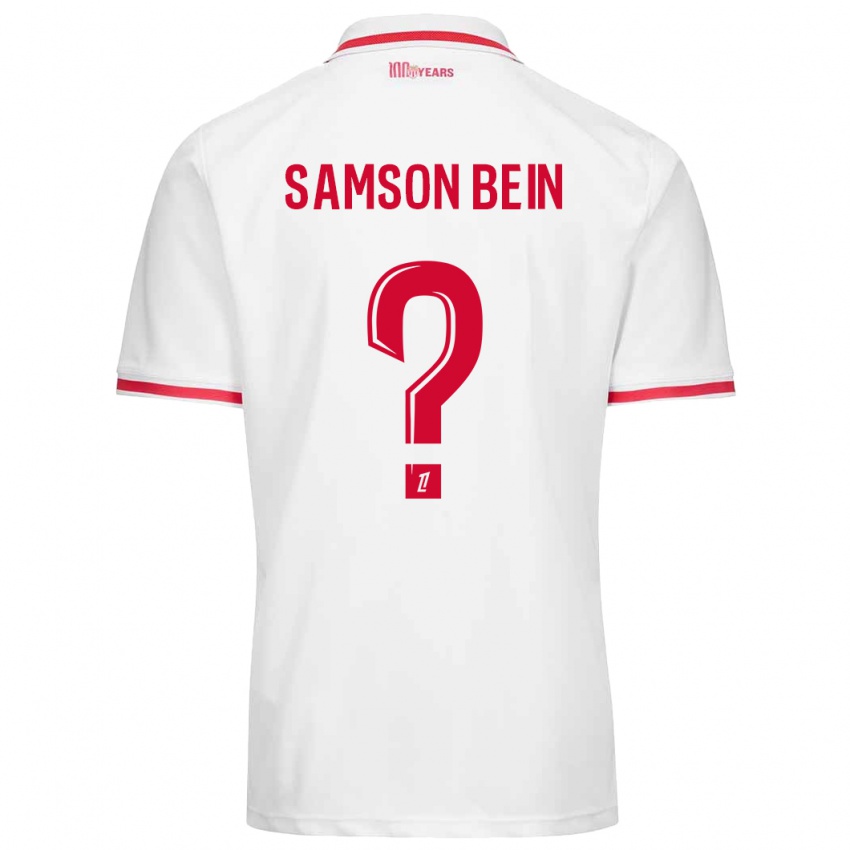 Hombre Camiseta Sirak Samson Bein #0 Blanco Rojo 1ª Equipación 2024/25 La Camisa Argentina