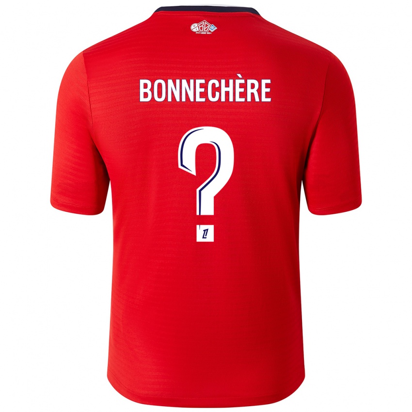 Hombre Camiseta Victor Bonnechère #0 Rojo Blanco 1ª Equipación 2024/25 La Camisa Argentina