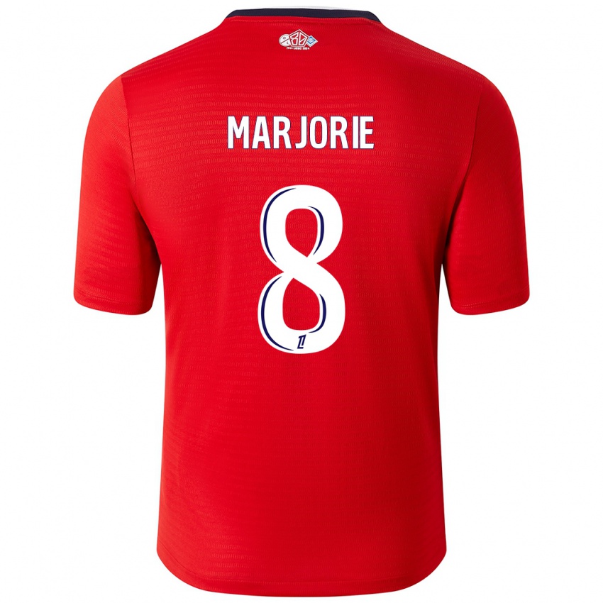 Hombre Camiseta Marjorie #8 Rojo Blanco 1ª Equipación 2024/25 La Camisa Argentina