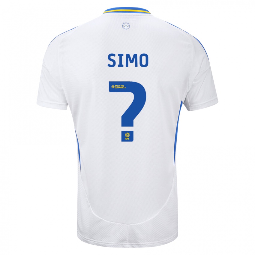 Hombre Camiseta Elton Simo #0 Blanco Azul 1ª Equipación 2024/25 La Camisa Argentina