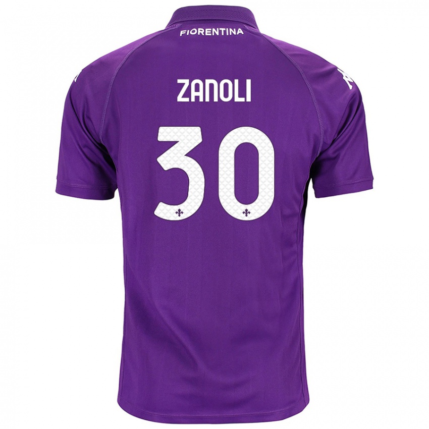 Hombre Camiseta Martina Zanoli #30 Morado 1ª Equipación 2024/25 La Camisa Argentina