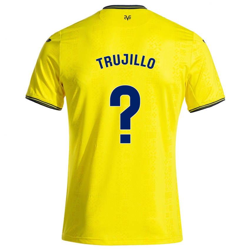 Hombre Camiseta Jairo Trujillo #0 Amarillo Negro 1ª Equipación 2024/25 La Camisa Argentina