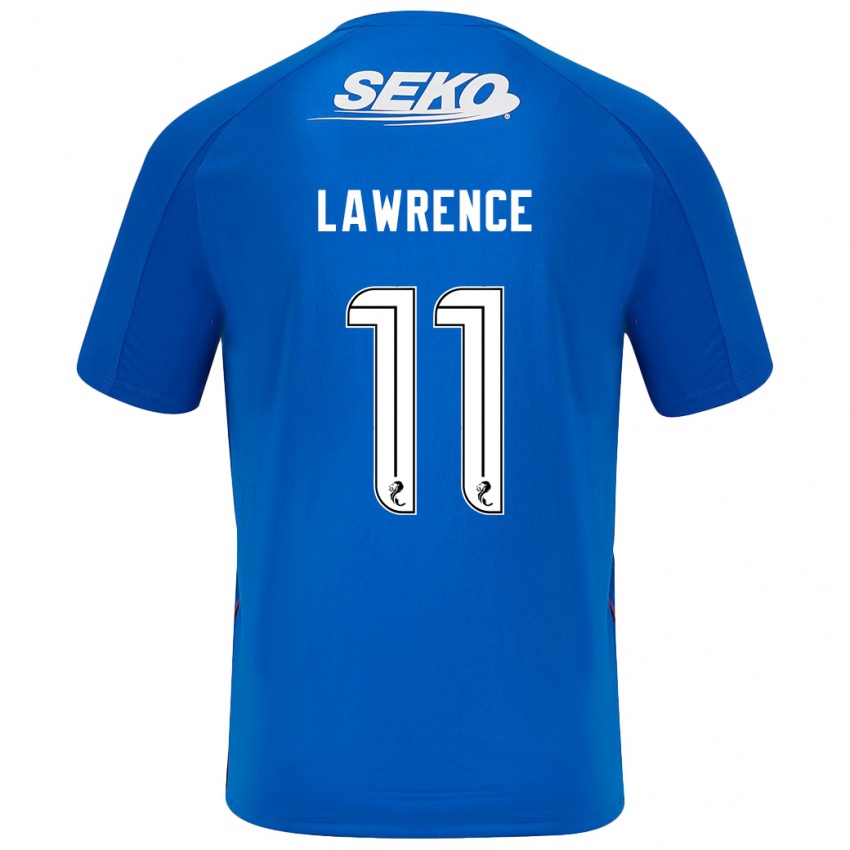 Hombre Camiseta Tom Lawrence #11 Azul Oscuro 1ª Equipación 2024/25 La Camisa Argentina