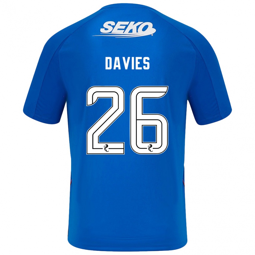 Hombre Camiseta Ben Davies #26 Azul Oscuro 1ª Equipación 2024/25 La Camisa Argentina