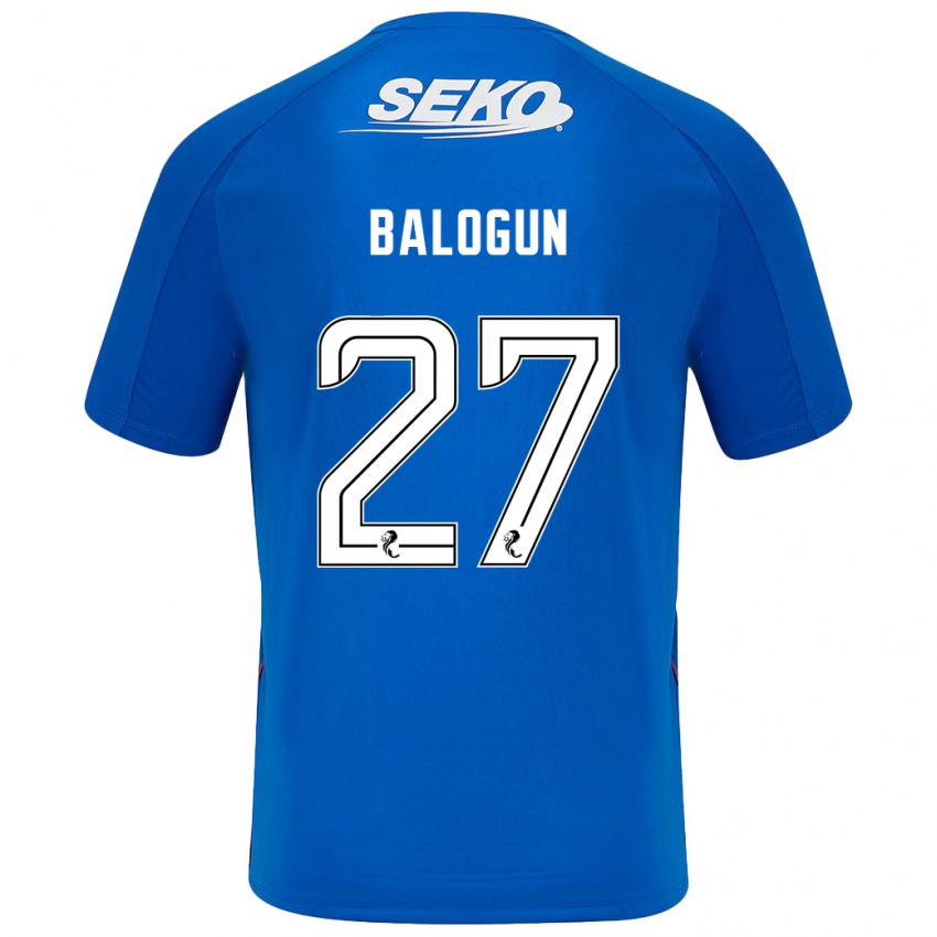 Hombre Camiseta Leon Balogun #27 Azul Oscuro 1ª Equipación 2024/25 La Camisa Argentina