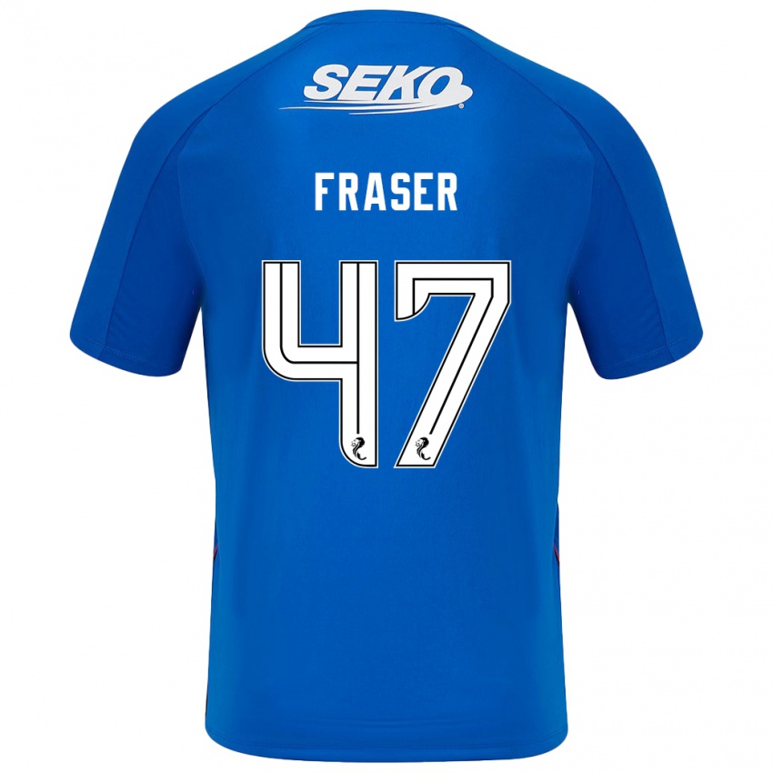 Hombre Camiseta Robbie Fraser #47 Azul Oscuro 1ª Equipación 2024/25 La Camisa Argentina