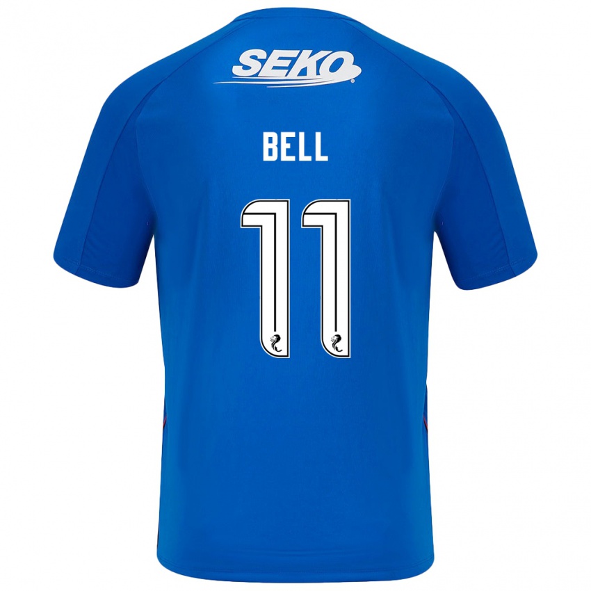 Hombre Camiseta Megan Bell #11 Azul Oscuro 1ª Equipación 2024/25 La Camisa Argentina