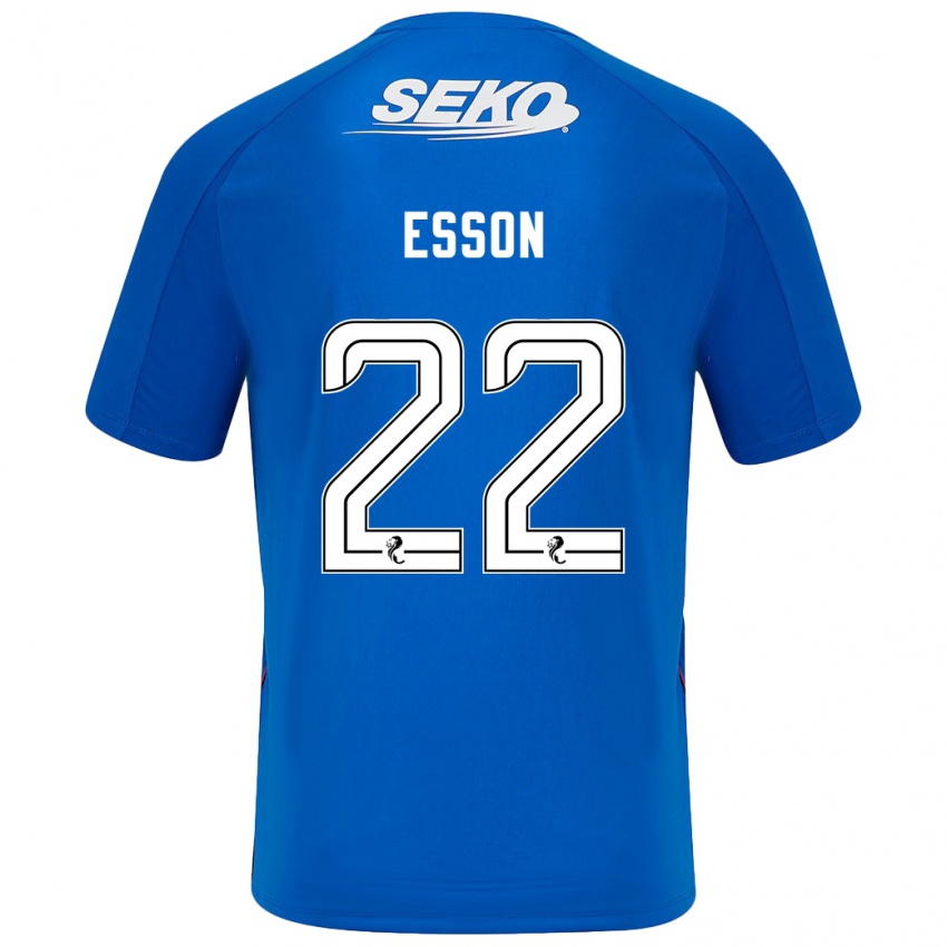 Hombre Camiseta Victoria Esson #22 Azul Oscuro 1ª Equipación 2024/25 La Camisa Argentina