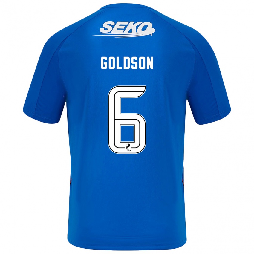 Hombre Camiseta Connor Goldson #6 Azul Oscuro 1ª Equipación 2024/25 La Camisa Argentina