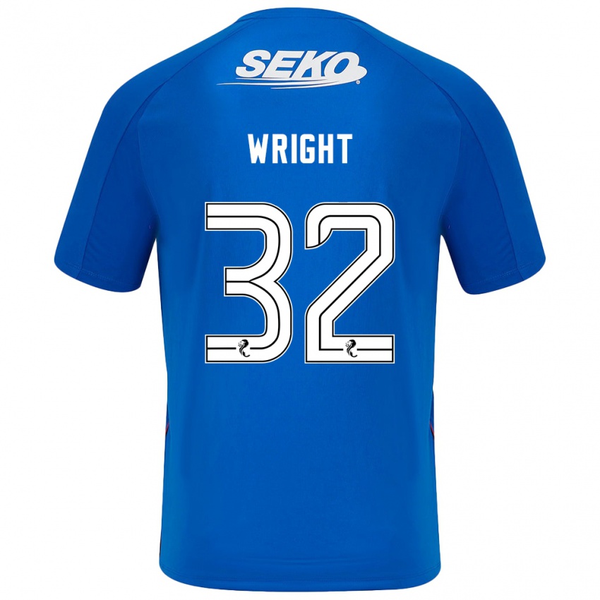 Hombre Camiseta Kieran Wright #32 Azul Oscuro 1ª Equipación 2024/25 La Camisa Argentina