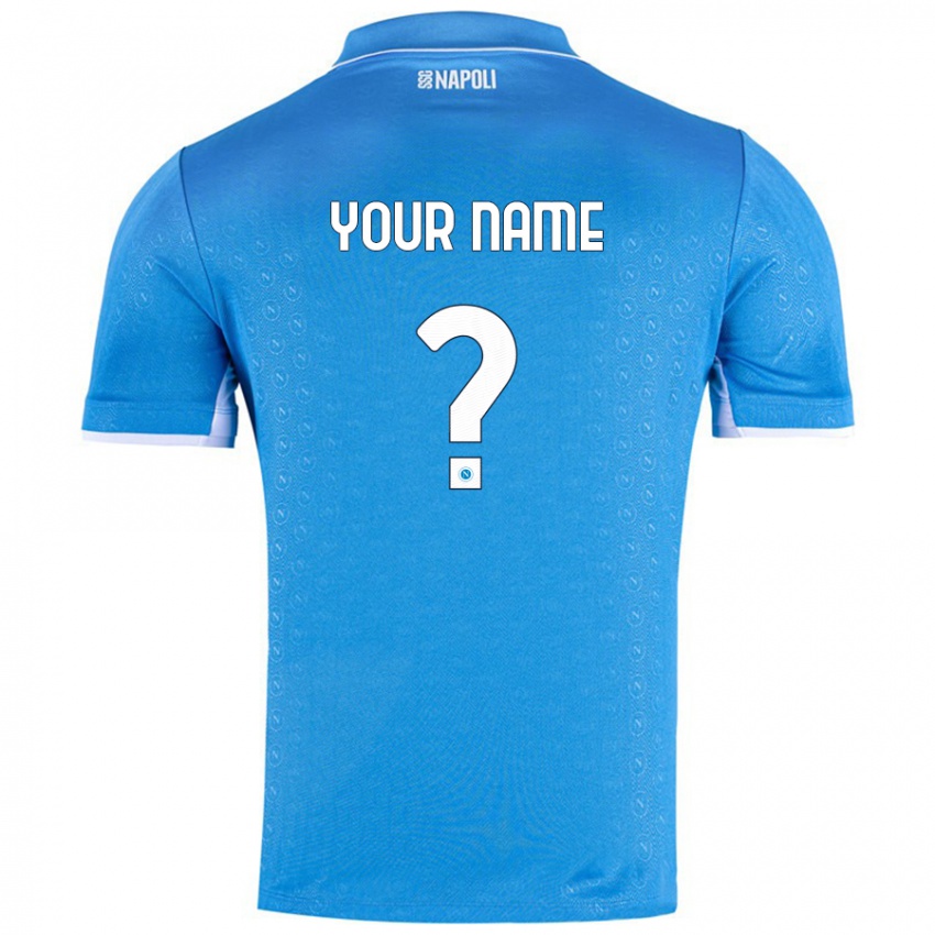 Hombre Camiseta Su Nombre #0 Azul Cielo 1ª Equipación 2024/25 La Camisa Argentina