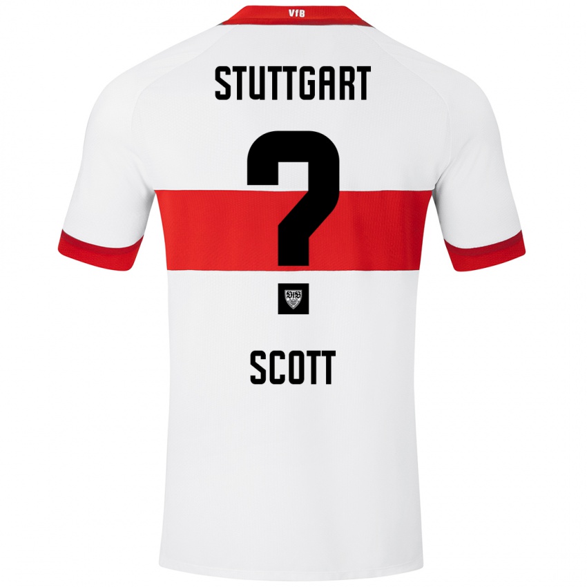 Hombre Camiseta Elijah Scott #0 Blanco Rojo 1ª Equipación 2024/25 La Camisa Argentina