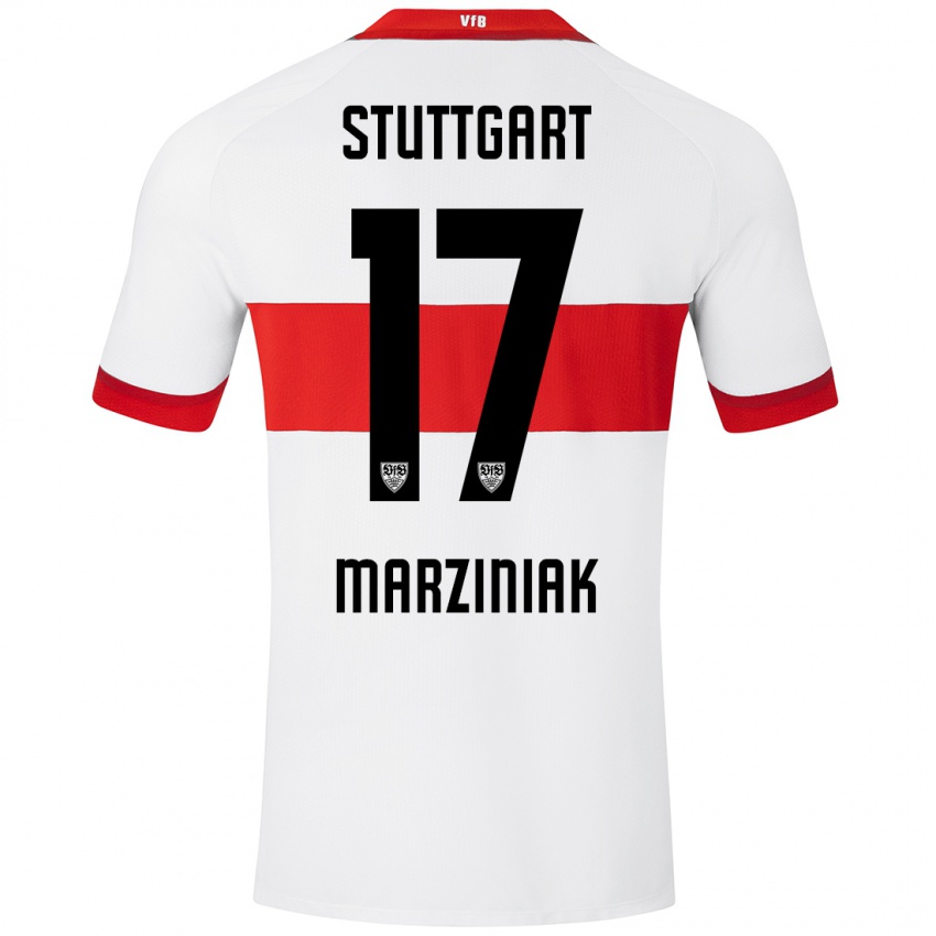 Hombre Camiseta Chiara Marziniak #17 Blanco Rojo 1ª Equipación 2024/25 La Camisa Argentina