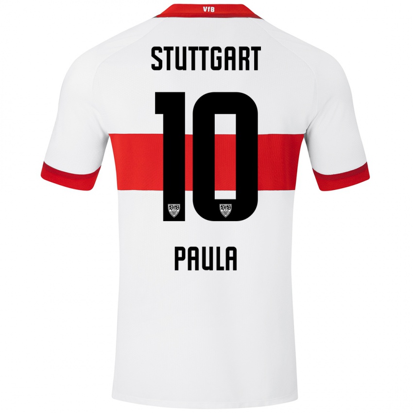 Hombre Camiseta Raul Paula #10 Blanco Rojo 1ª Equipación 2024/25 La Camisa Argentina