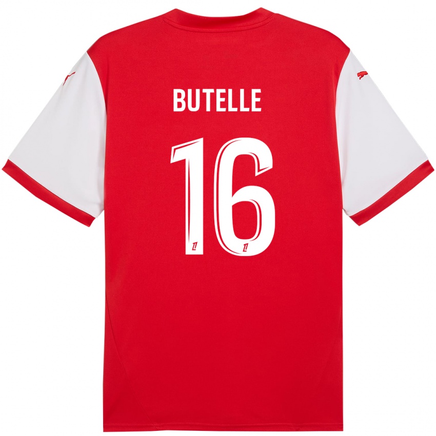 Hombre Camiseta Ludovic Butelle #16 Rojo Blanco 1ª Equipación 2024/25 La Camisa Argentina