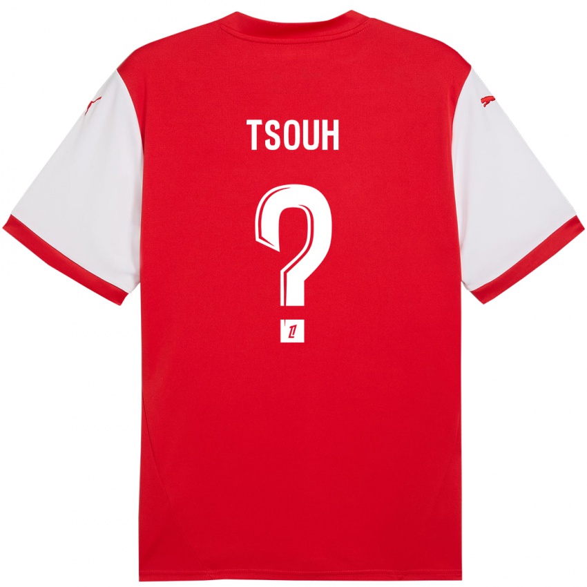 Hombre Camiseta Justin Tsouh #0 Rojo Blanco 1ª Equipación 2024/25 La Camisa Argentina